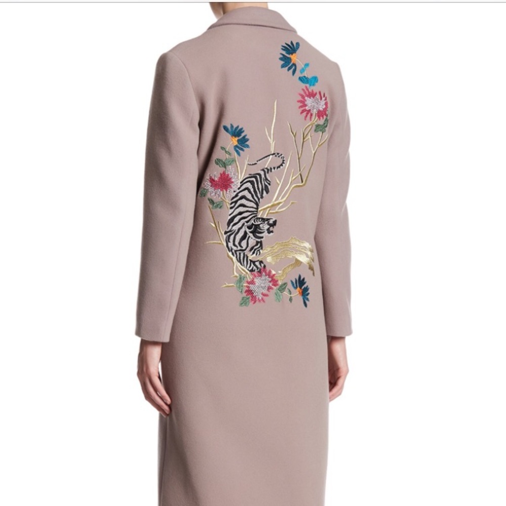 Topshop Tokyo Embroider Wool coat